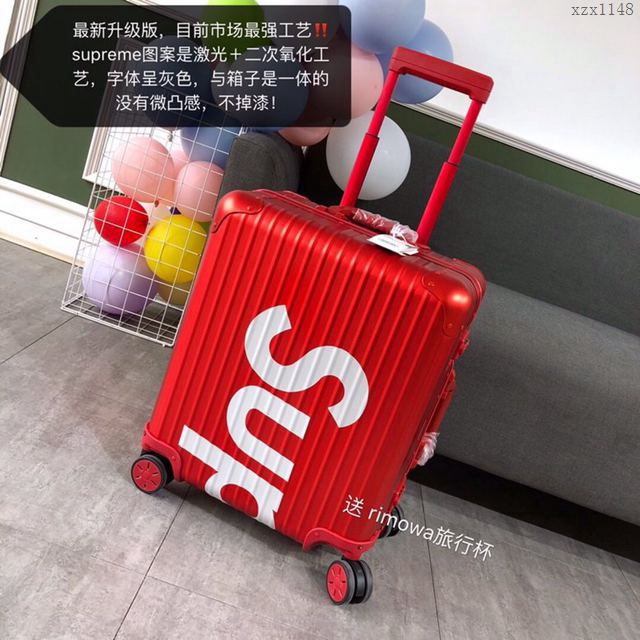 Rimowa拉杆箱 66640 Supreme x rimowa 日默瓦拉箱 全鋁鎂合金 Supreme行李拉杆箱xzx1148