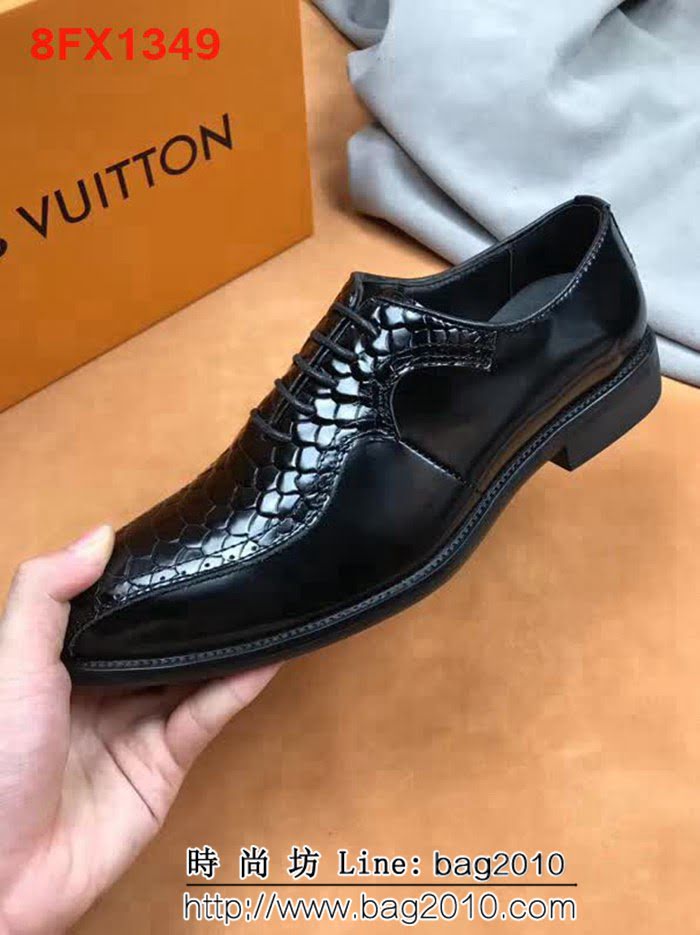 路易威登LV 手工製作 高級正裝 男士商務皮鞋 8FX1349