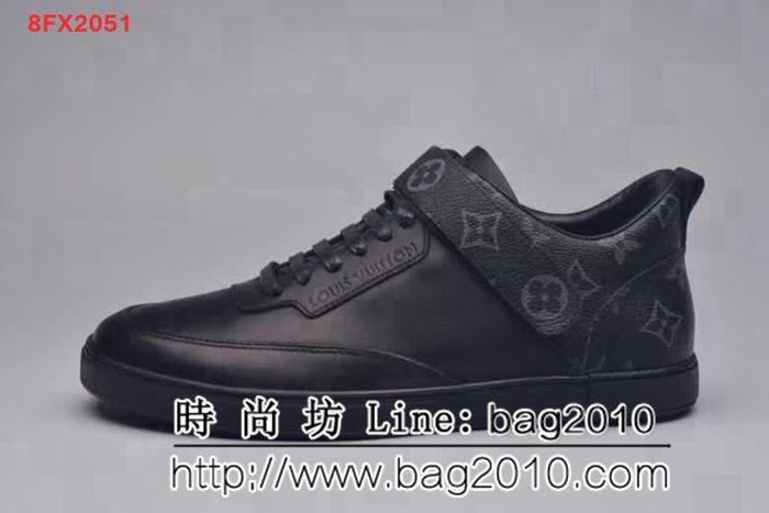 路易威登LV 高端狠貨 原版絲綢皮時尚休閒運動低幫男鞋 8FX2051