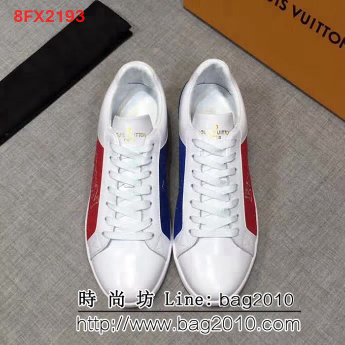 路易威登LV 2018專櫃同步發售 義大利進口牛皮男士休閒板鞋 8FX2193