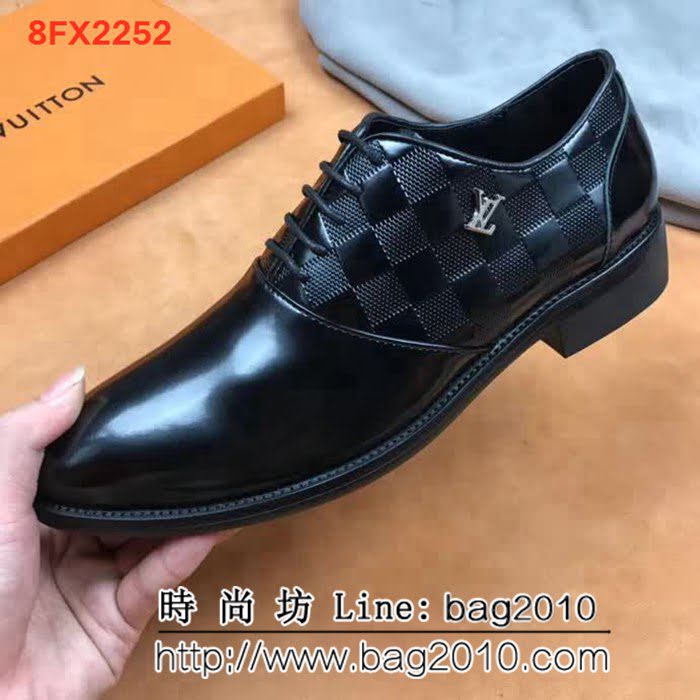 路易威登LV 新款來襲 擦色牛皮正裝男士皮鞋 8FX2252