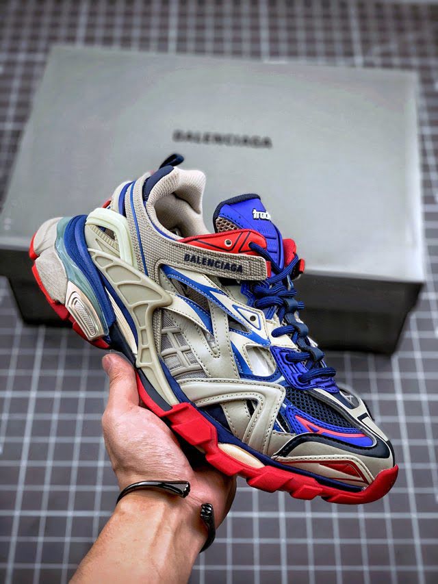 Balenciaga經典款男女鞋 巴黎世家頂級版本新配色Track4.0老爹鞋 Balenciaga情侶款老爹鞋  hdbl1084