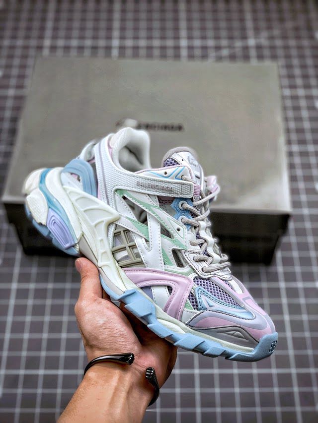 Balenciaga經典款男女鞋 巴黎世家頂級版本新配色Track4.0老爹鞋 Balenciaga情侶款老爹鞋  hdbl1086