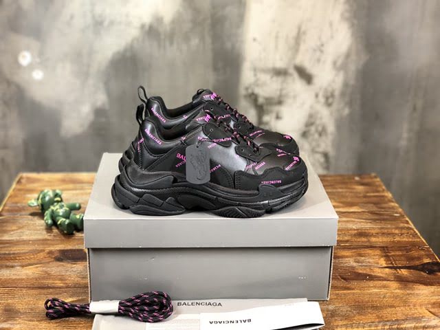 Balenciaga經典款男女鞋 巴黎世家頂級版本Triple S透氣3M反光姥爹復古運動鞋 Balenciaga情侶款老爹鞋  hdbl1172