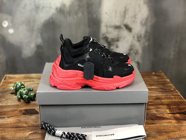 Balenciaga經典款男女鞋 巴黎世家頂級版本Triple S透氣3M反光姥爹復古運動鞋 Balenciaga情侶款老爹鞋  hdbl1174
