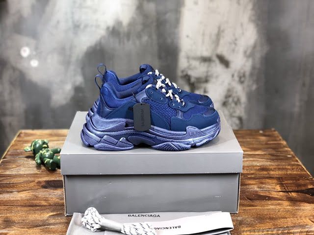 Balenciaga經典款男女鞋 巴黎世家頂級版本Triple S透氣3M反光姥爹復古運動鞋 Balenciaga情侶款老爹鞋  hdbl1175
