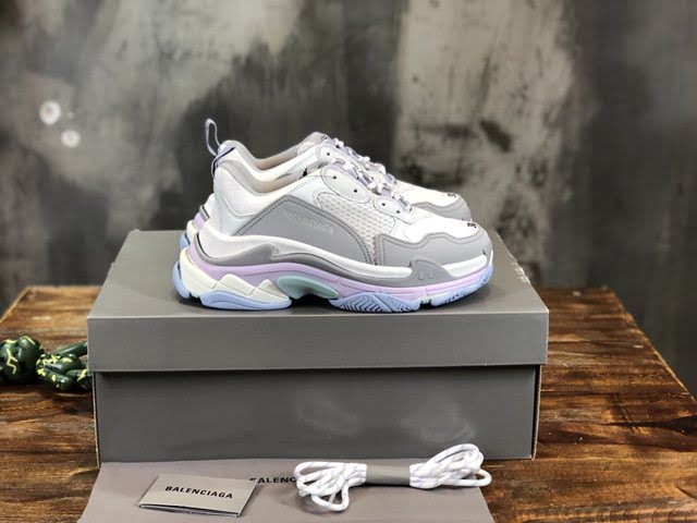 Balenciaga經典款男女鞋 巴黎世家頂級版本Triple S透氣3M反光姥爹復古運動鞋 Balenciaga情侶款老爹鞋  hdbl1178