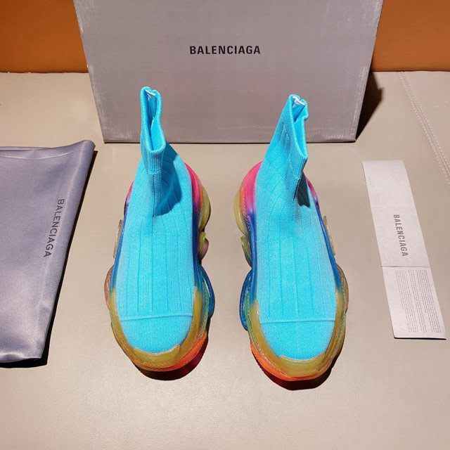 Balenciaga經典款男女鞋 巴黎世家頂級版本Triple-s高幫襪子鞋 巴黎世家復古做舊慢跑鞋 Balenciaga情侶款老爹鞋  hdbl1182