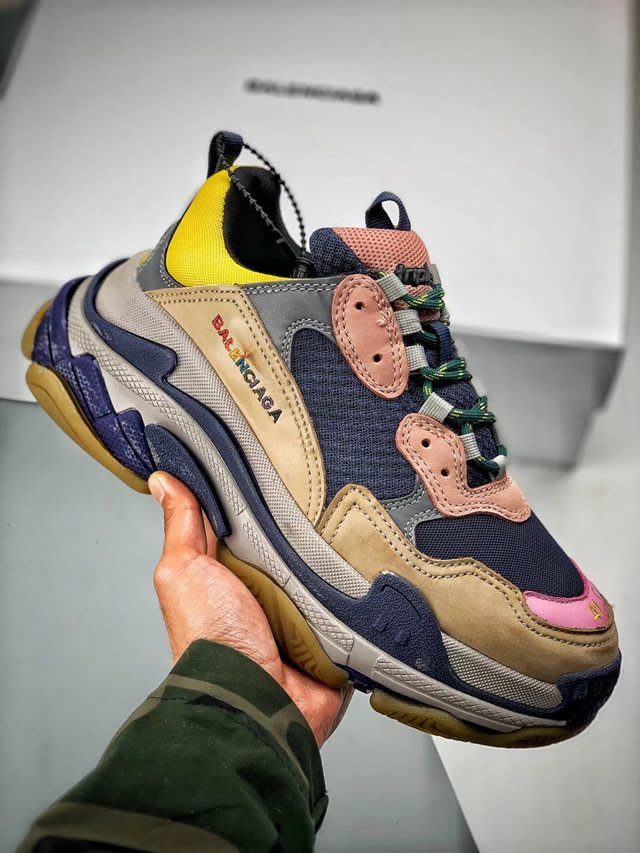 Balenciaga經典款男女鞋 巴黎世家頂級版本Triple S大底LOGO老爹鞋 Balenciaga情侶款老爹鞋  hdbl1220
