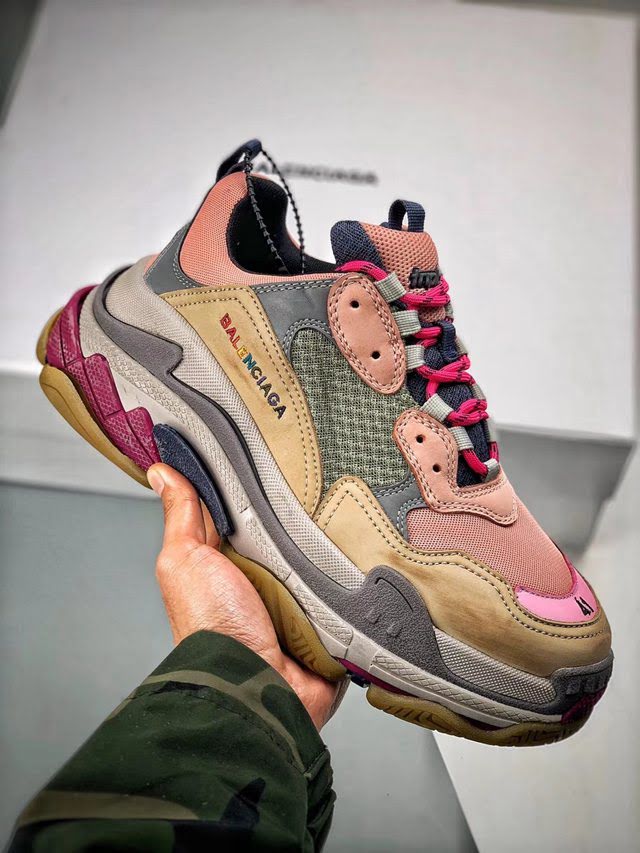 Balenciaga經典款男女鞋 巴黎世家頂級版本Triple-S 17老爹鞋 Balenciaga情侶款老爹鞋  hdbl1225