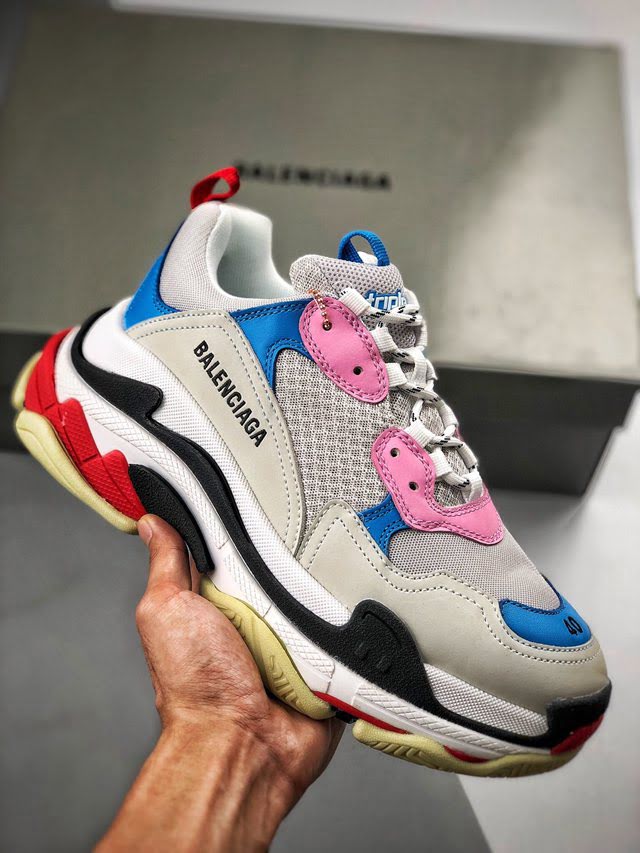 Balenciaga經典款男女鞋 巴黎世家頂級版本Triple-S 17老爹鞋 Balenciaga情侶款老爹鞋  hdbl1226