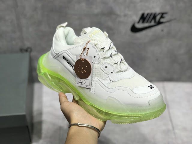 Balenciaga經典款男女鞋 巴黎世家頂級版本Triple S厚底氣墊大底LOGO老爹鞋 Balenciaga情侶款老爹鞋  hdbl1254