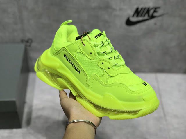 Balenciaga經典款男女鞋 巴黎世家頂級版本Triple S厚底氣墊大底LOGO老爹鞋 Balenciaga情侶款老爹鞋  hdbl1255