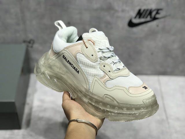 Balenciaga經典款男女鞋 巴黎世家頂級版本Triple S厚底氣墊大底LOGO老爹鞋 Balenciaga情侶款老爹鞋  hdbl1260