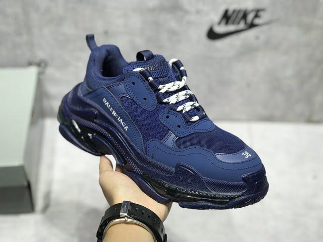Balenciaga經典款男女鞋 巴黎世家頂級版本Triple S厚底氣墊大底LOGO老爹鞋 Balenciaga情侶款老爹鞋  hdbl1266