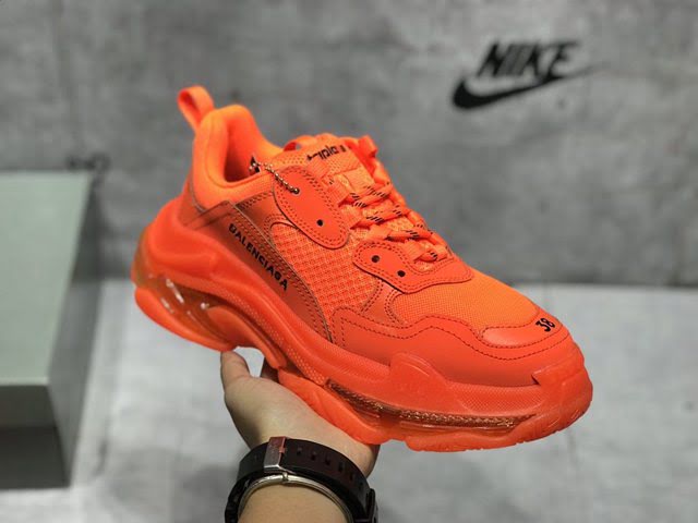 Balenciaga經典款男女鞋 巴黎世家頂級版本Triple S厚底氣墊大底LOGO老爹鞋 Balenciaga情侶款老爹鞋  hdbl1267