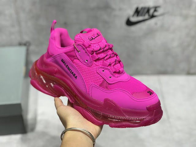 Balenciaga經典款男女鞋 巴黎世家頂級版本Triple S厚底氣墊大底LOGO老爹鞋 Balenciaga情侶款老爹鞋  hdbl1268