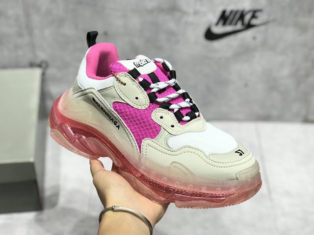 Balenciaga經典款男女鞋 巴黎世家頂級版本Triple S厚底氣墊大底LOGO老爹鞋 Balenciaga情侶款老爹鞋  hdbl1269