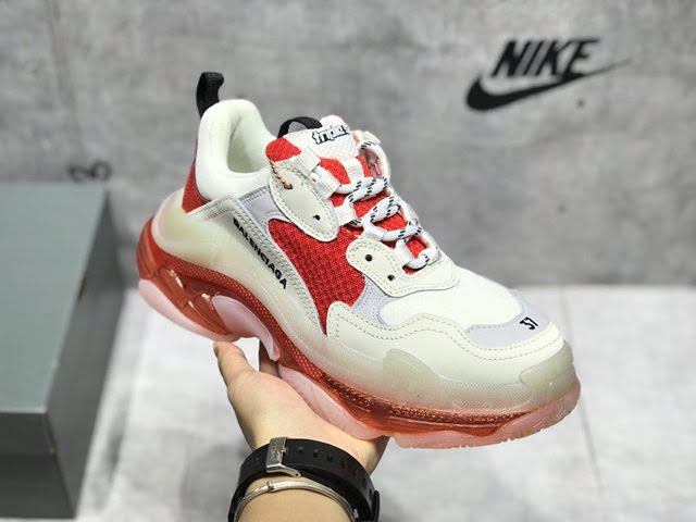 Balenciaga經典款男女鞋 巴黎世家頂級版本Triple S厚底氣墊大底LOGO老爹鞋 Balenciaga情侶款老爹鞋  hdbl1270