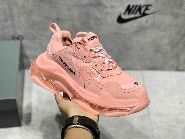 Balenciaga經典款男女鞋 巴黎世家頂級版本Triple S厚底氣墊大底LOGO老爹鞋 Balenciaga情侶款老爹鞋  hdbl1271