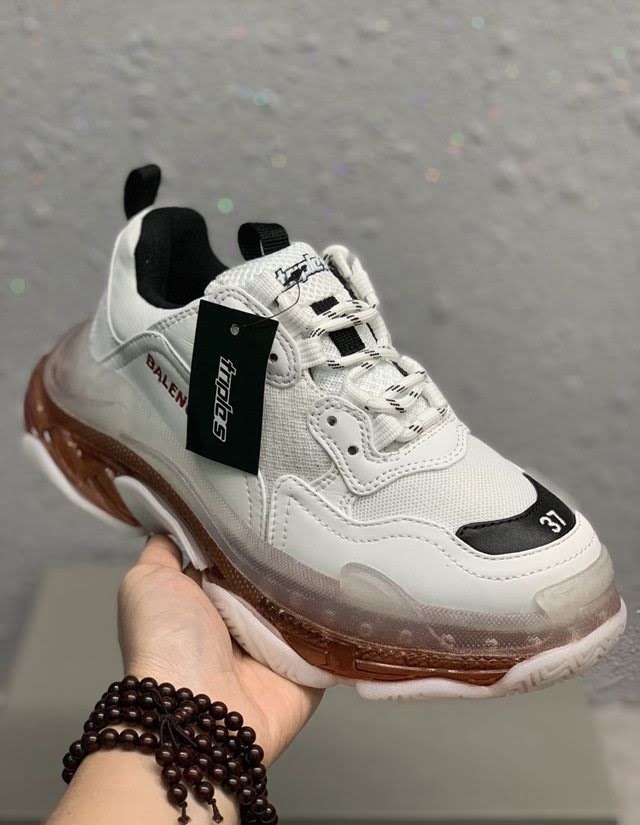 Balenciaga經典款男女鞋 巴黎世家頂級版本Triple S厚底氣墊大底LOGO老爹鞋 Balenciaga情侶款老爹鞋  hdbl1276