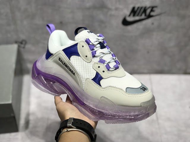 Balenciaga經典款男女鞋 巴黎世家頂級版本Triple S厚底氣墊大底LOGO老爹鞋 Balenciaga情侶款老爹鞋  hdbl1279