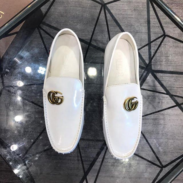 GUCCI男鞋 古馳爆款豆豆鞋 Gucci休閒時尚男士牛皮鞋  hdnx1276