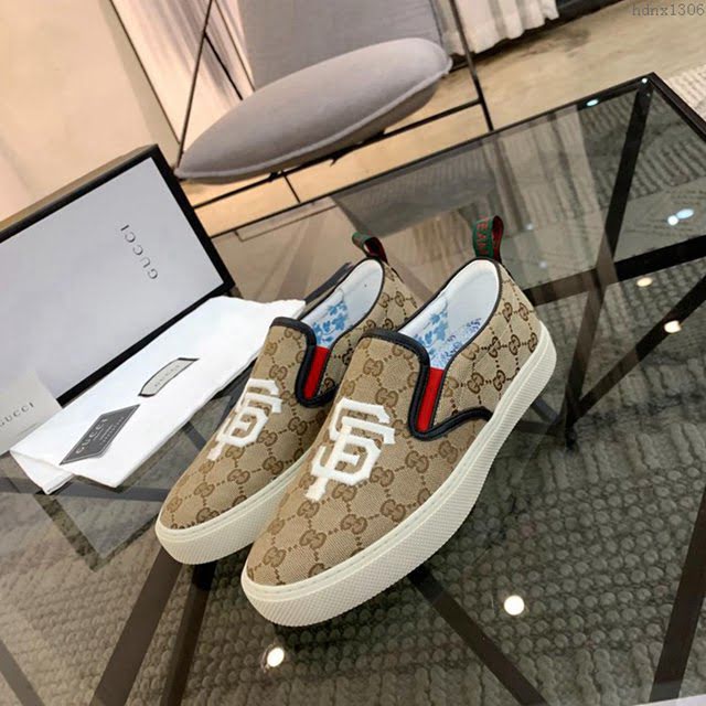 GUCCI男鞋 頂級代購 專櫃同步 高密度電繡圖案 古馳男板鞋 Gucci男休閒鞋  hdnx1306