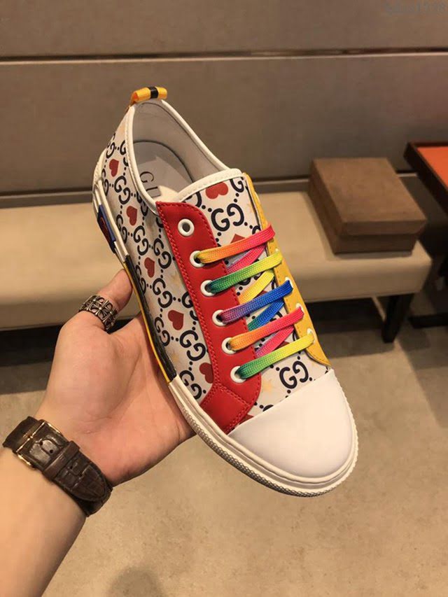 GUCCI男鞋 2019HK專櫃同步 古馳休閒男板鞋 Gucci低幫系帶男鞋  hdnx1338