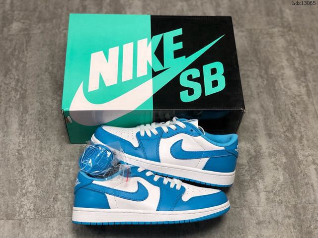 Nike男鞋 耐克北卡藍 低幫 AJ1喬丹1代 Nike男板鞋  hdx13065