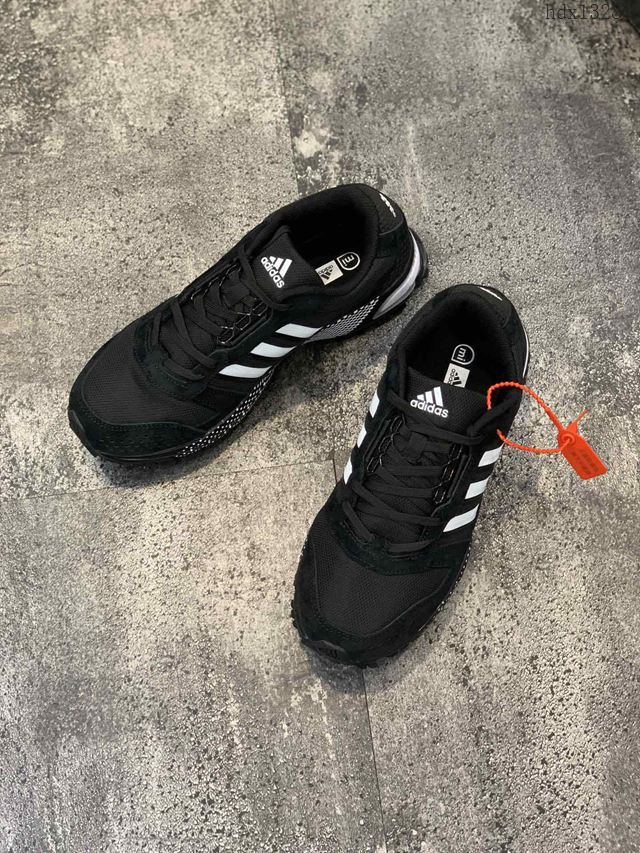 Adidas鞋 阿迪達斯秋冬新品 馬拉松 豬巴加厚網 休閒運動慢跑鞋 男女同款  hdx13284
