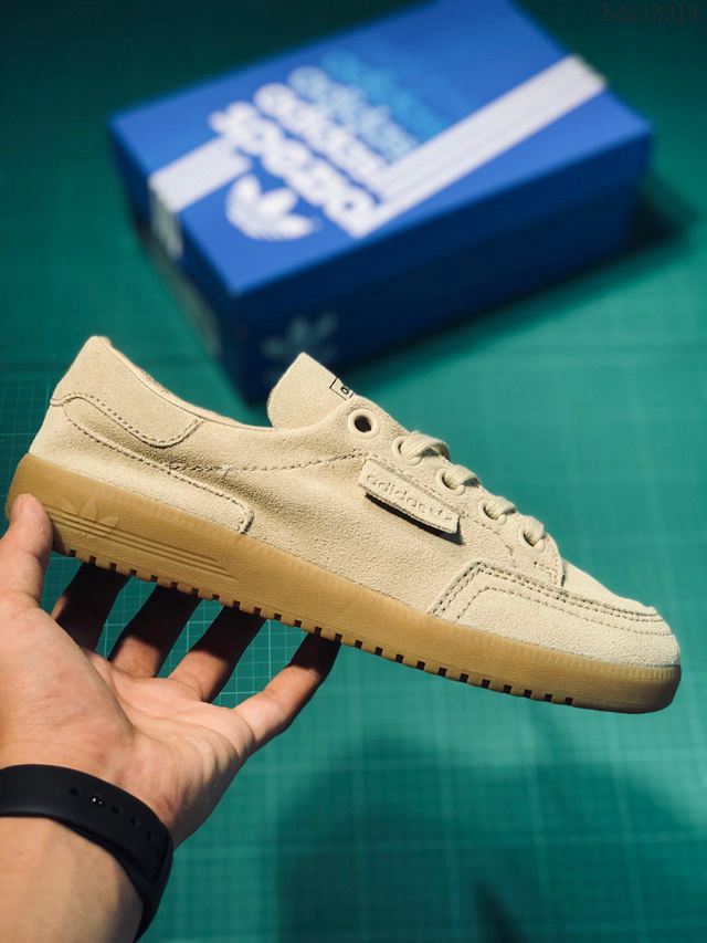 Adidas鞋 B41825 頭層皮 2019新款 阿迪達斯復古聯名款 Adidas低幫鞋 男女同款  hdx13314