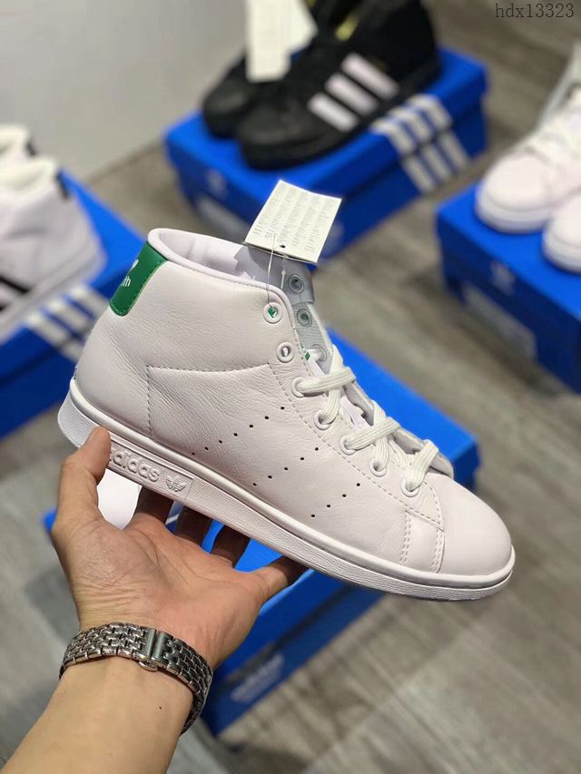 Adidas鞋 阿迪達斯新配色 德國進口納帕頭層皮 史密斯高邦白色鞋 男女同款  hdx13323