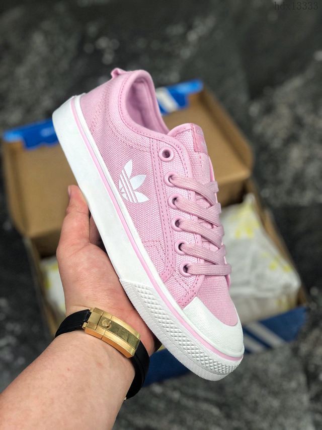 Adidas女鞋 EF1877 真標版本 阿迪達斯三葉草 半截式包膠鞋頭校園百搭休閒帆布女板鞋  hdx13333