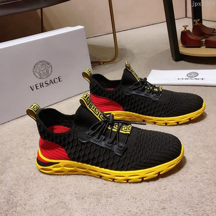 VERSACE男鞋 2019專櫃同步 範思哲透氣網布休閒鞋  jpx1861