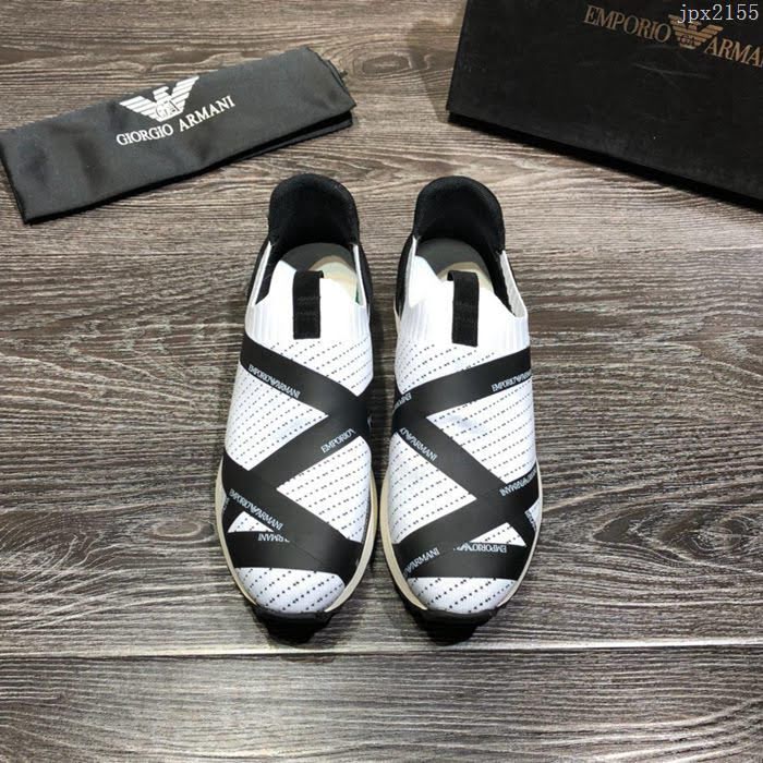 Armani男鞋 2019新款 男士休閒運動鞋 透氣網布 阿瑪尼時尚男鞋  jpx2155