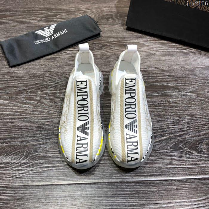 Armani男鞋 2019新款 男士休閒運動鞋 透氣網布 阿瑪尼時尚男鞋  jpx2156