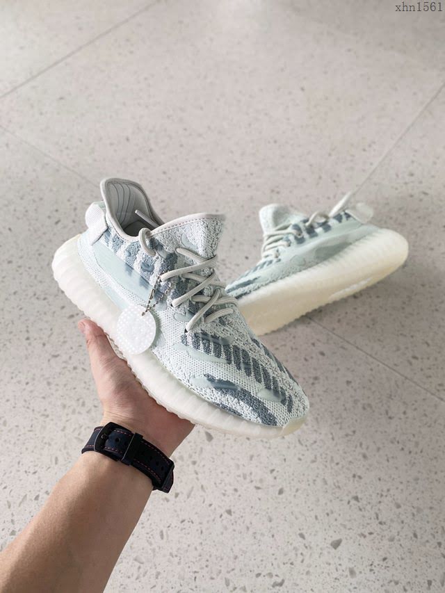 Adidas男女椰子鞋 阿迪達斯夜光椰子350 Adidas Yeezy Boost 350 v3水滴淺灰  xhn1561