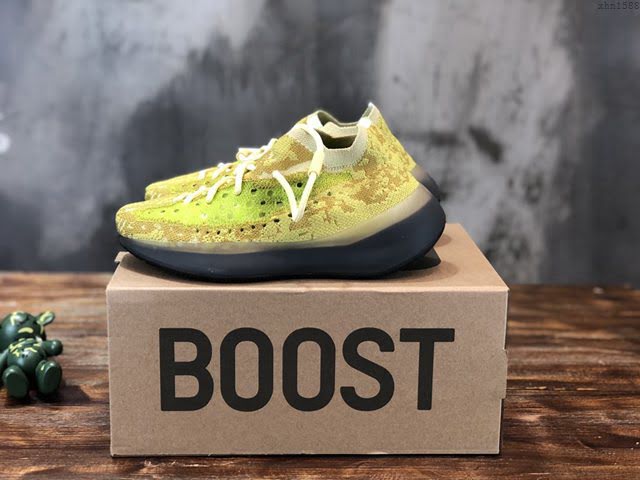 Adidas男女椰子鞋 阿迪達斯椰子380 Adidas Yeezy Boost 380 V3螢光黃  xhn1588