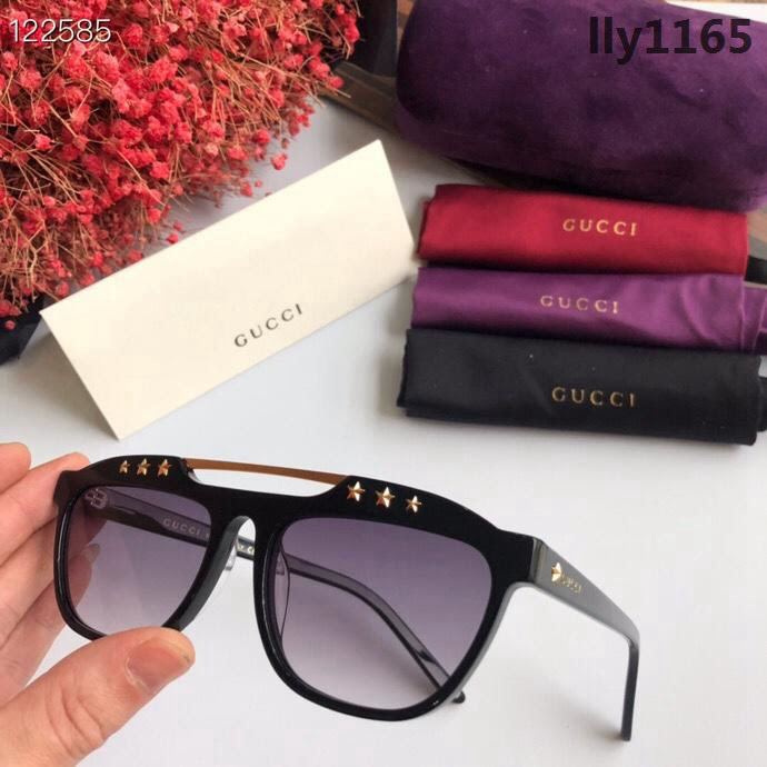 GUCCI古馳 2019新款 官網同步 GG0615 最新款蛤蟆鏡 太陽鏡 鑲奢華柳釘  lly1165