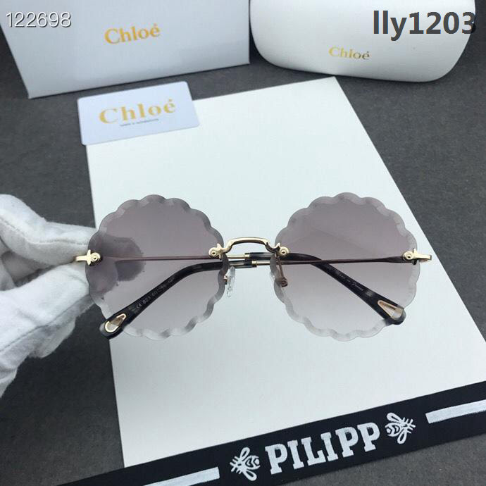CHLOE克洛伊 新款 無框設計 彈簧鏡腿 江疏影同款 女款太陽鏡 明星範 時尚達人必備 823  lly1203