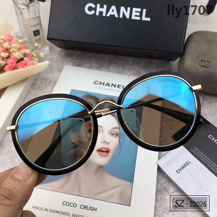 CHANEL香奈兒 2018新款 小香太陽鏡 PC鏡架 遮擋有害光線防輻射 22026  lly1707