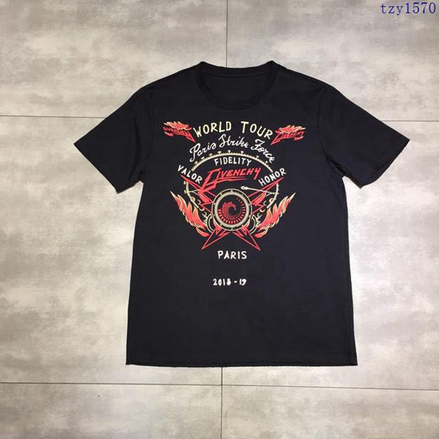Givenchy短袖 19春夏新款 紀梵希黑色男T恤  tzy1570