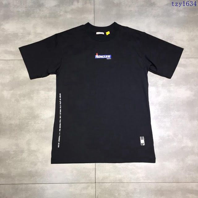 Moncler短袖衣 Moncler X Palm Angels19春夏新款 盟可睞黑色男T恤  tzy1634