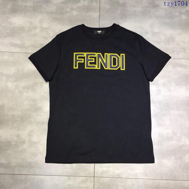 Fendi短袖 19春夏新款 芬迪黑色T恤  tzy1704