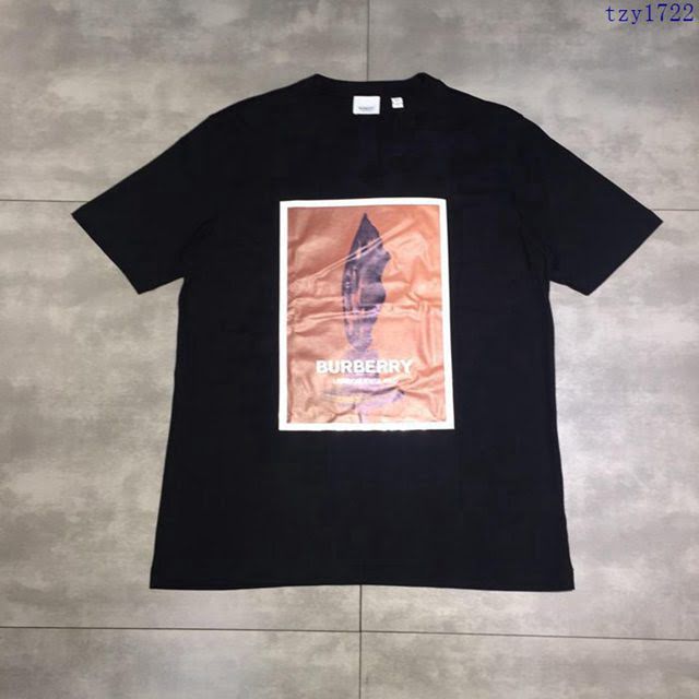 Burberry短袖 19春夏新款 巴寶莉T恤 黑色男短袖  tzy1722