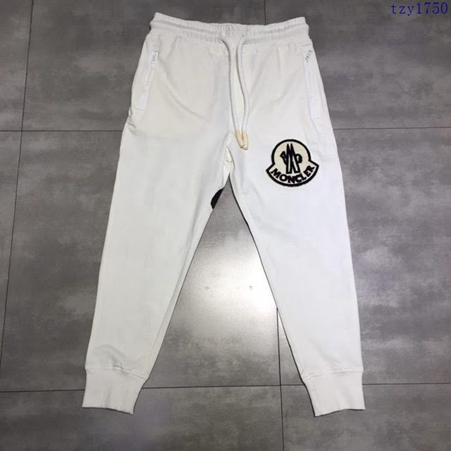 Moncler運動褲 19春夏薄款 盟可睞白色休閒褲  tzy1750