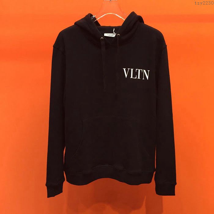 Valentino男裝 19-20FW新款 黑色連帽衛衣 男套頭衛衣 男士秋季新款單品  tzy2230