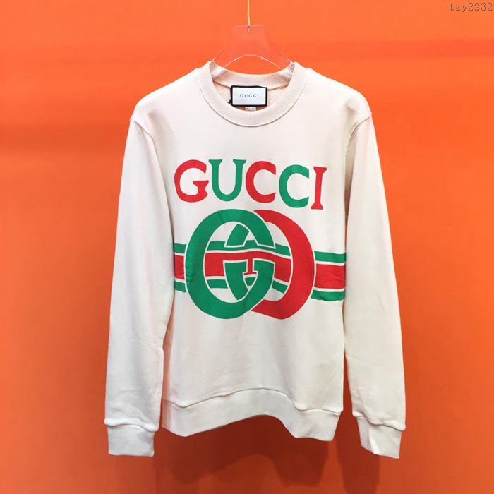 Gucci男裝 19-20FW新款 古奇白色衛衣 Gucci圓領衛衣 男士秋季新款單品  tzy2232
