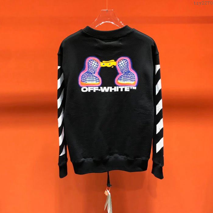 OffWhite男裝 19-20FW新款 最高品質 off圓領衛衣 off黑色印花套頭男衛衣  tzy2270